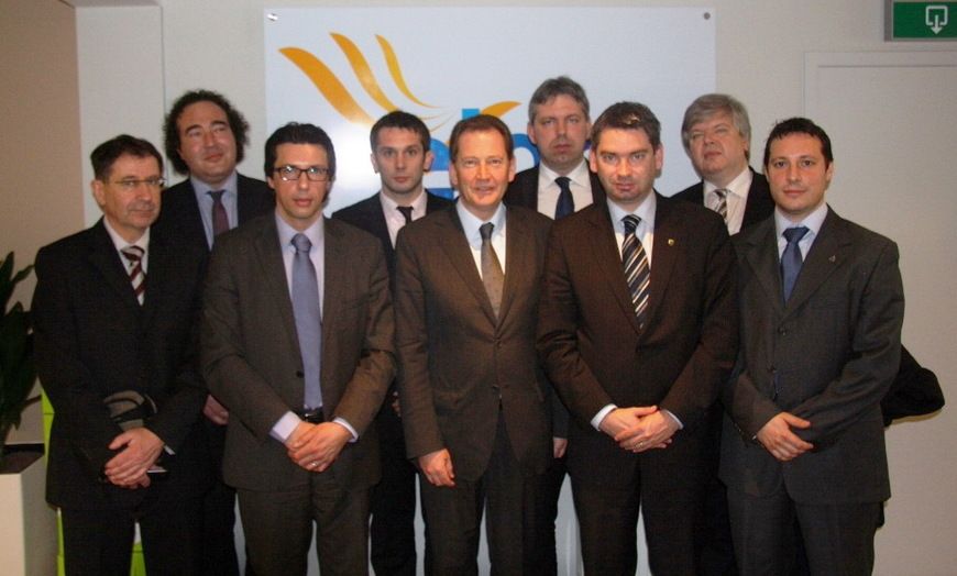 Delegacija IDS-a predvođena Borisom Miletićem s predsjednikom Europske liberalne stranke (ELDR) Sir Grahamom Watsonom