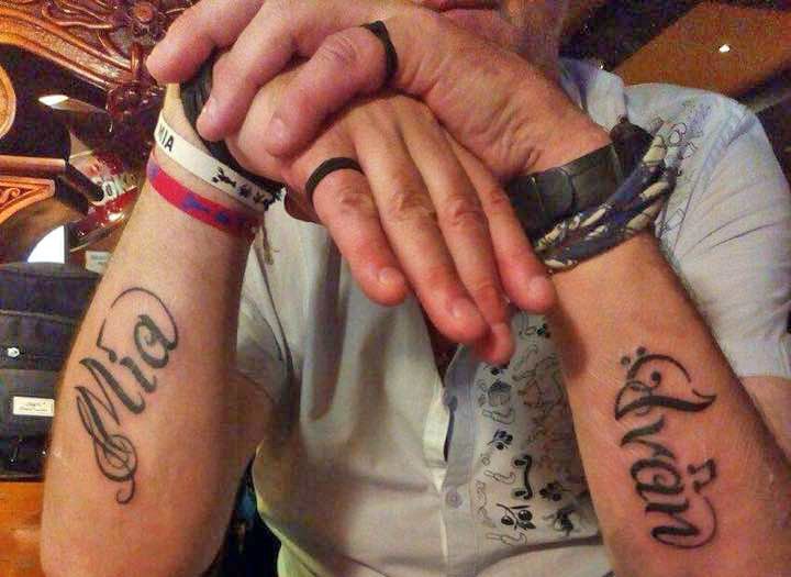Alen Vitasović dao si je tetovirati imena sina i kćeri (foto: Facebook)