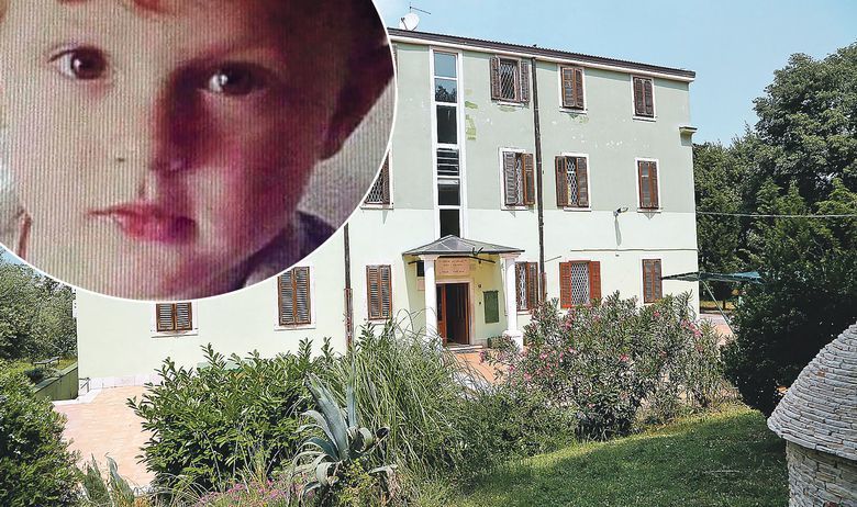 Zgrada Doma odgoja za odgoj djece i mladeži u kojem je 14-godišnjakinja bila štićenica; u krugu: ubijeni Denis Pašić (foto: Jutarnji list)