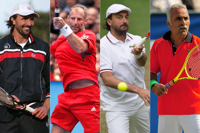 Goran Ivanišević, Thomas Muster, Henri Laconte i Mansour Bahrami 