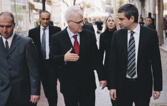 Ivo Josipović i Boris Miletić u šetnji Pulom 