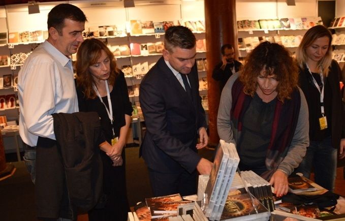 Boris Miletić u pratnji Miodraga Čerine na Sajmu knjiga