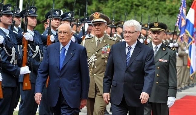 Giorgio Napolitano i Ivo Josipović. 