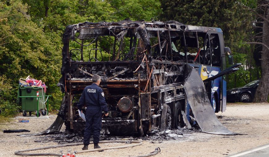 Izgorjeli autobus Croatia Busa
