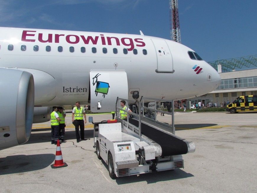 Avion Eurowingsa u bojama Istre i Hrvatske