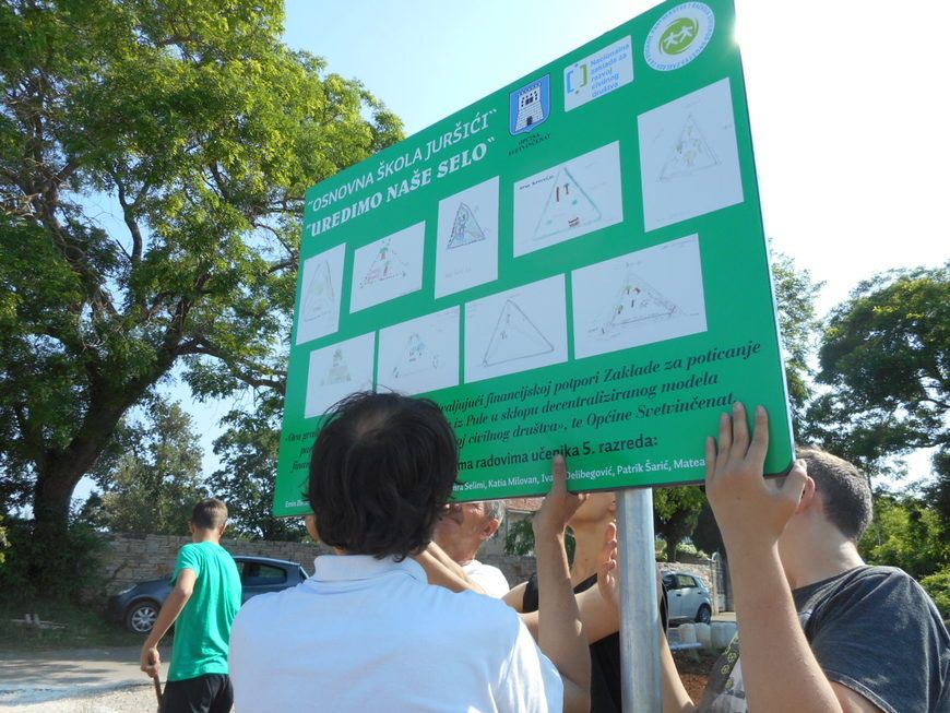 Učenici EKO grupe, zajedno s učiteljem Ugom Ušićem, proteklih su dana završili građansku akciju "Uredimo naše selo"