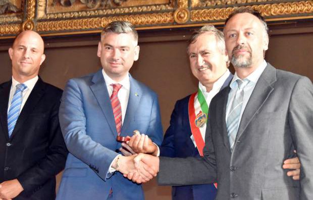 Gradonačelnik Pule Boris Miletić tijekom susreta s gradonačelnikom Venecije