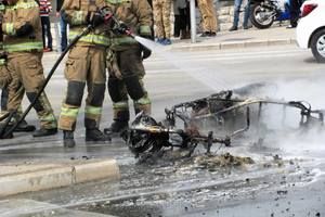 U požaru u Rovinju oštećena dva motocikla