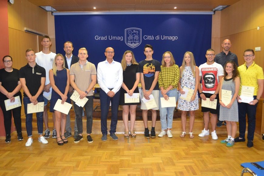 Vili Bassanese je srednjoškolce primio 29. srpnja u Gradskoj vijećnici Grada Umaga