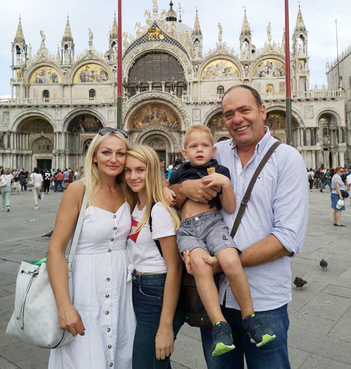 Klaudio Vitasović s obitelji u Veneciji