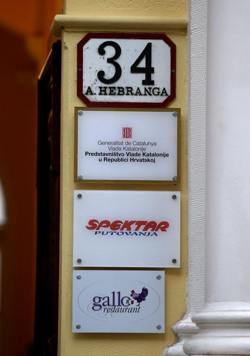 Zagreb, Ulica Andrije Hebranga 34: Predstavništvo Vlade Katalonije u Hrvatskoj (foto: Igor Kralj/PIXSELL)