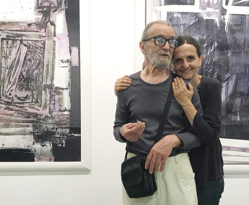 Tamara s ocem Ivanom u Labinu na otvorenju njegove izložbe (foto: Instagram)