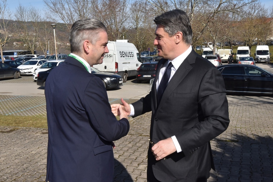 Boris Miletić i Zoran Milanović u Pazinu (foto: Duško Marušić/PIXSSEL) 