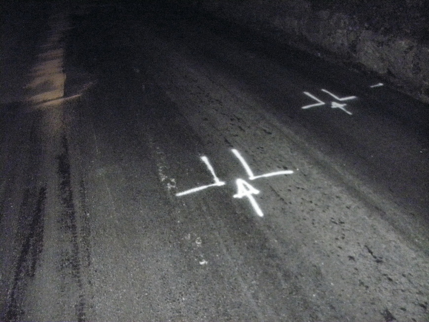 Oznake na cesti nakon nesreće