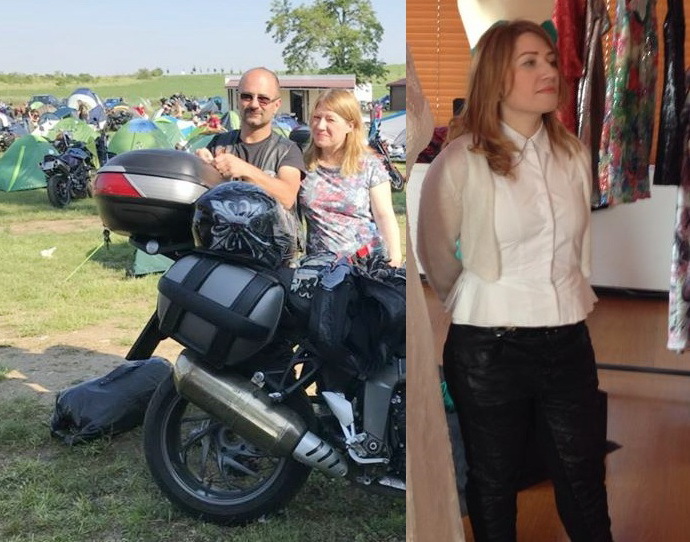 Silvana Morgan s partnerom Pinom na moto druženju