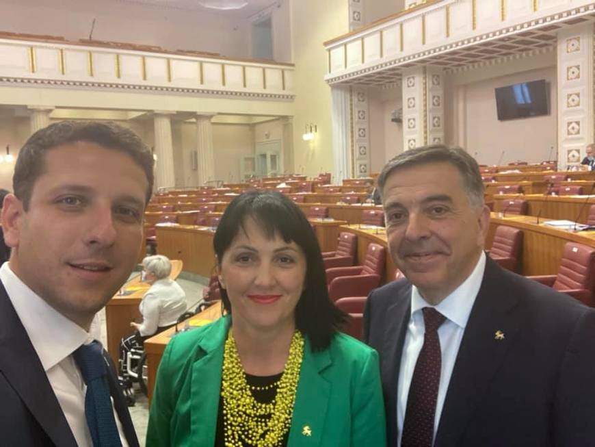 Saborski zastupnici IDS-a Marin Lerotić, Kristina Nemet i Tulio Demetlika