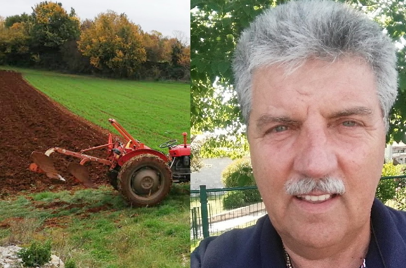 Bruno Bulić i njegovi poljoprivredni radovi (foto: Facebook)