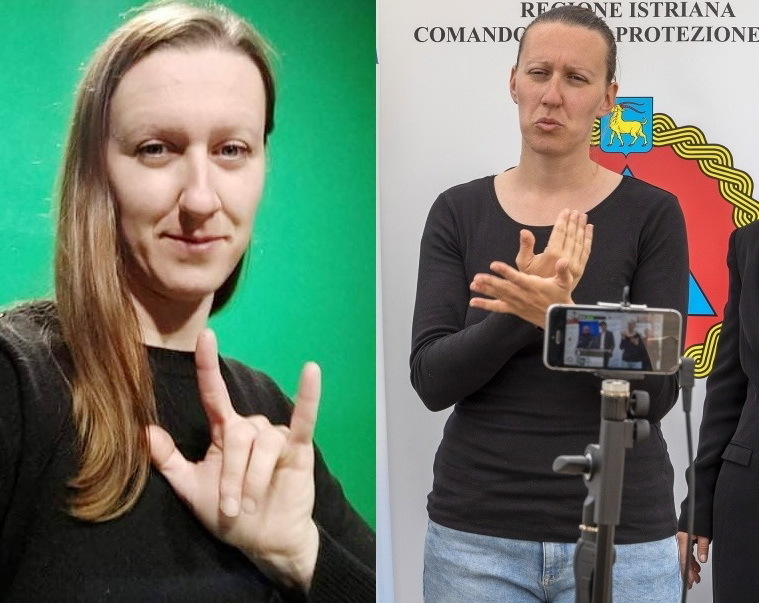 Lorena Benčić pokazuje znak za ljubav na znakovnom jeziku (foto: privatni album/Srećko Niketić/PIXSELL)