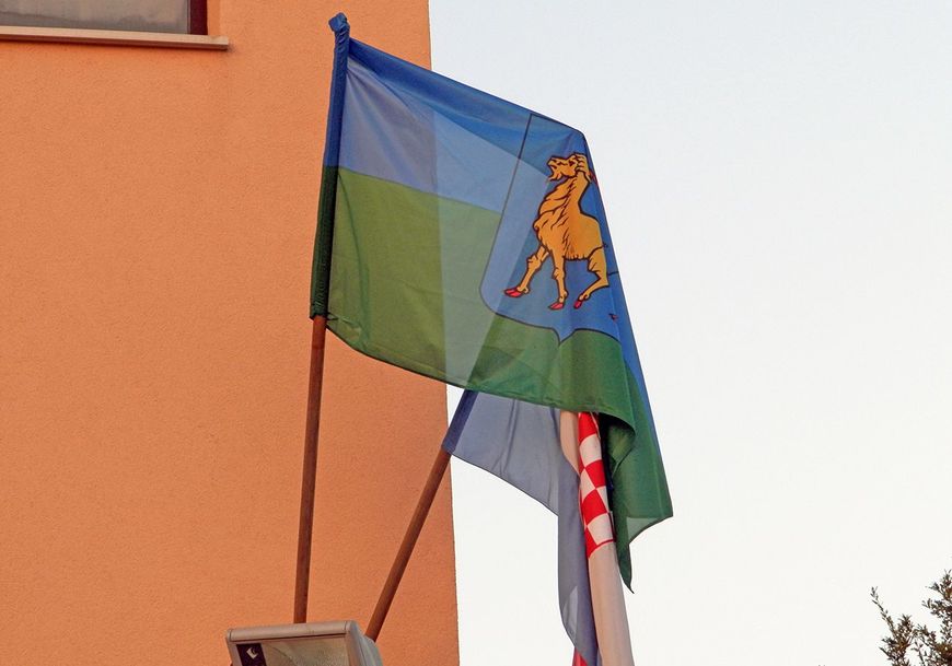 Na zastavi Istarske županije prikazana je koza