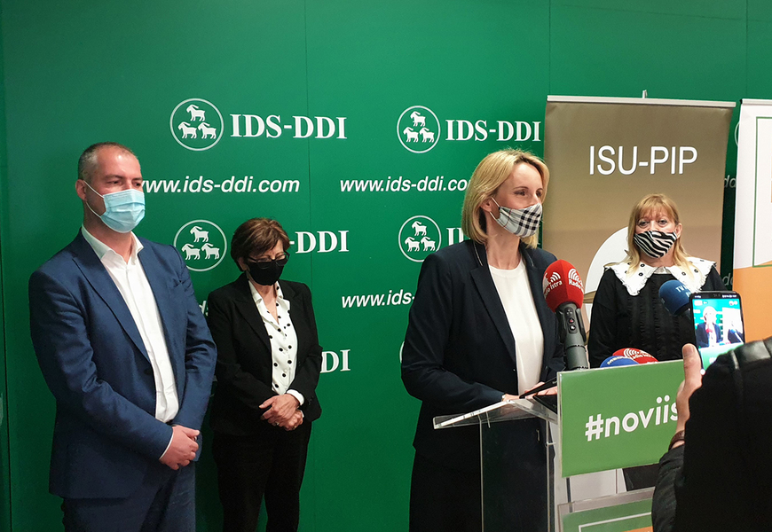 Na potpisivanju Sporazum o podršci i suradnji IDS-a, ISU-a i Zelenih
