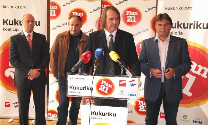 IDS-ovi kandidati za Sabor: Giovanni Sponza, Damir Kajin, Valter Boljunčić i Ivan Jakovčić