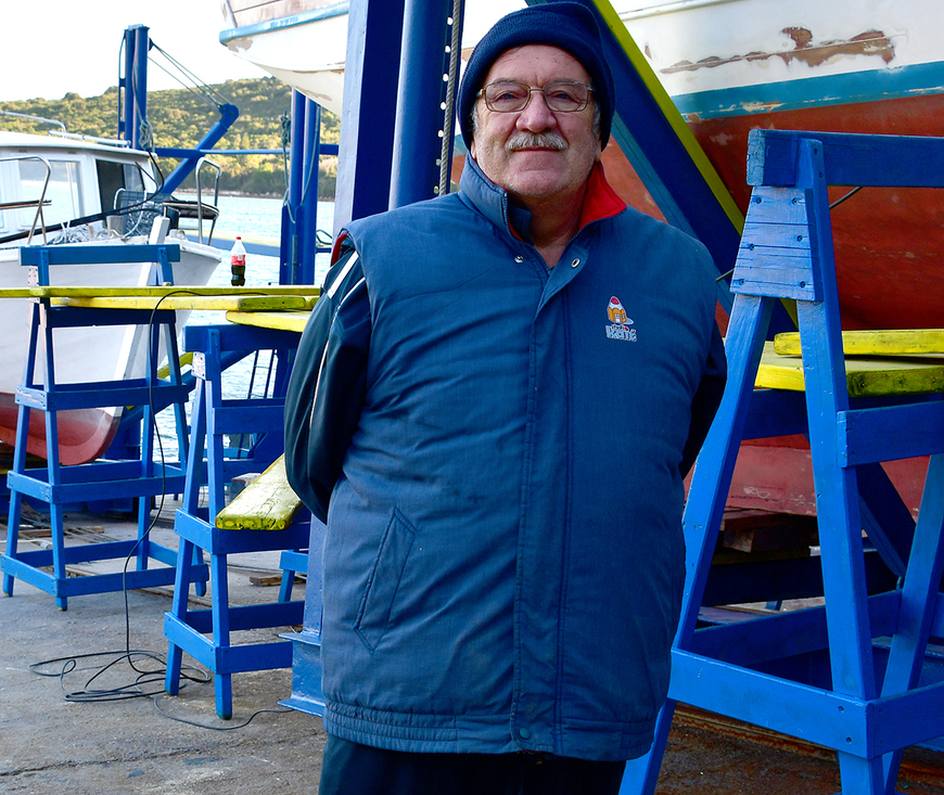 Vitomir Pap u svom brodogradilištu "Portić"