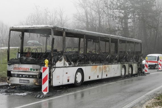 U Pićnu potpuno izgorio autobus Autotransa