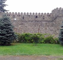 Zid u Mtskheti i pod njim vinova loza