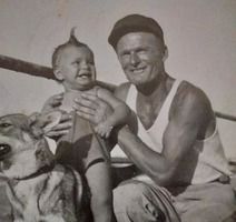 S nećakom Silviom, ljeto 1949 godine