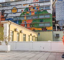 Slikanje murala prošli je tjedan među zaposlenicima Holcima pobudilo veliki interes (foto: Michel Kubaček)